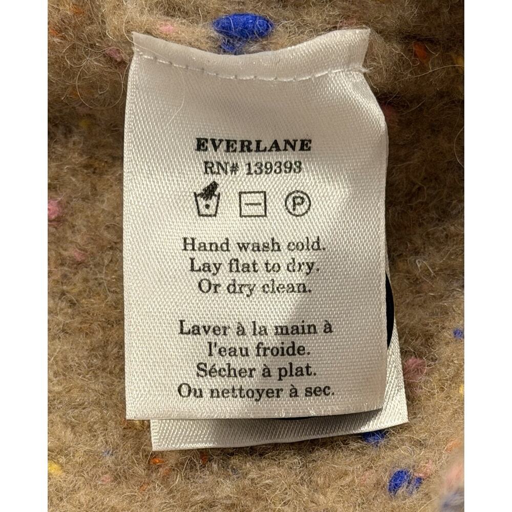 Everlane Camel Confetti Buttoned Cardigan Merino Wool Sweater Women’s Small - Picture 10 of 12